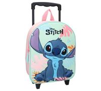 mybagstory - Maleta - Stitch - 3D - Rosa - para niños - escuela - primaria - jardín de infantes - mochila escolar para niñas - tamaño 32 cm - asas ajustables - ruedas - idea de regalo, rojo, 32 cm x