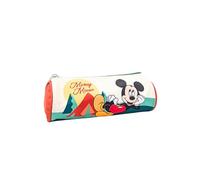 mybagstory Mickey Mouse - Estuche infantil para niños (21 cm), color blanco, rojo, verde, para niños y escuelas, guarderías, guardería, primaria, estuche para niños, idea de regalo, estuche de 21 cm,