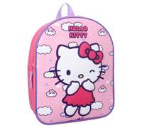 mybagstory - Mochila - 3D - Hello Kitty - Rosa - Niño - Escuela - Kindergarten - Guardería - Guardería - Mochila para niña - Talla 32 cm - Tirantes ajustables - Idea de regalo, rosa, S