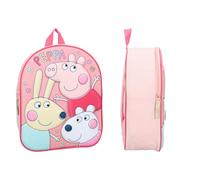 mybagstory- Mochila 3D Peppa Pig para niña rosa - Niño - Escuela - Guardería - Mochila para niña - Talla 32 cm - Tirantes ajustables - Idea de regalo, Peppa Pig - Rosa, Enfant