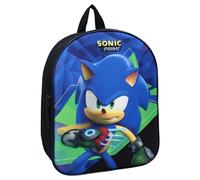 mybagstory - Mochila - 3D - Sonic - Negro - Niño - Escuela - Preescolar - Guardería - Primaria - Mochila para niño - Tamaño 32 cm - Correas ajustables - Idea de regalo