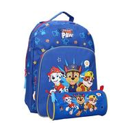mybagstory - Mochila con diseño de Patrulla Canina (juegos de 2 piezas), juego de niños, escuela primaria, guardería, mochila para niños, talla 30 cm, correas ajustables + estuche - Idea de regalo,