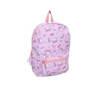 mybagstory - Mochila de Hello Kitty para niña (33 cm, mochila escolar de 33 cm), color morado con efecto algodón | Ideal para la entrada de clases y el ocio | Colección Oficial Sanrio