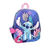 mybagstory - Mochila de puntada para niña, color púrpura, para niños, escuela infantil, guardería, primaria, mochila para niña, tirantes ajustables, idea de regalo, 32 cm, Púrpura - Stitch, 30,5 cm