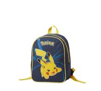 mybagstory - Mochila infantil (32 cm), color azul y amarillo