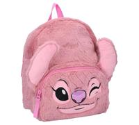 mybagstory | Mochila infantil Angel Lilo & Stitch | Piel sintética rosa suave | Mochila escolar de peluche para niñas a partir de 3 años | Colección Disney | Correas ajustables