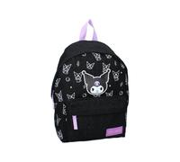 mybagstory - Mochila infantil Kuromi | Mochila escolar infantil para niños y niñas desde el jardín de infantes | Correas acolchadas ajustables | Mochila Sanrio Negro y Violeta Kawaii | 39x29x12 cm