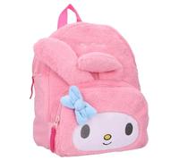 mybagstory - Mochila infantil My Melody Fluffy Festival | Peluche de piel sintética rosa | Mochila infantil Kawaii Sanrio | Idea de regalo para niña a partir de 3 años | 26 cm