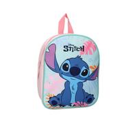mybagstory - Mochila infantil para niña, color rosa Stitch, para niños, escuela, guardería, guardería, mochila para niña, talla 29 cm, tirantes ajustables, idea de regalo