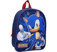 mybagstory - Mochila infantil pequeña para niños (5 años) y escuela primaria a partir de 5 años | Correas ajustables | Ideas de regalo | Dimensiones 29 x 22 x 9 cm, Sonic - Azul, NIÑO, Clásico