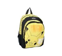 mybagstory - Mochila infantil Pokémon Pikachu para niños | Mochila escolar escolar primaria y ocio | Diseño negro y amarillo | Correas acolchadas y cómodas, dimensiones 35x27x18 cm