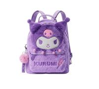 mybagstory - Mochila Kuromi de peluche Sanrio para niños, mochila infantil Kawaii, 32 cm, bolsa de escuela ultra suave, idea de regalo de cumpleaños para niña a partir de 4 años
