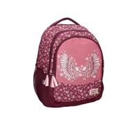mybagstory | Mochila Milky Kiss Wild Bliss Flowers | 3 compartimentos | Mochila escolar para niña para escuela y universidad | Estampado floral rosa | Gran capacidad | Medidas 44 x 24 x 33 cm