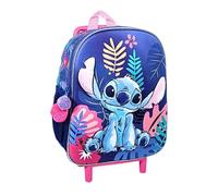 mybagstory - Mochila para niña, color púrpura, para niños, escuela infantil, guardería, primaria, mochila para niña, correas ajustables, idea de regalo, 30,5 cm, ruedas, trolleys, Púrpura - Stitch -