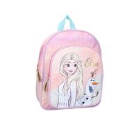 mybagstory - Mochila para niña, diseño de la reina de las nieves, para niños, escuela infantil, guardería, mochila para niña, talla 30 cm, tirantes ajustables, idea de regalo, color rosa, La Reina de