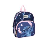 MyBagStory - Mochila para niña Stitch - Azul - Escuela - Guardería - Talla 29 cm - Tirantes ajustables - Idea de regalo