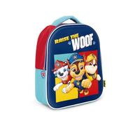 mybagstory | Mochila Patrulla Canina 3D | Mochila infantil 32 cm | Efecto alivio Chase Marcus Ruben | Bolsa escolar para niños con tirantes ajustables | Azul Rojo Amarillo
