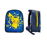 mybagstory - Mochila Pokémon - Niño Niño Niño 31x25,5x11 cm - 1 compartimento con cremallera - Bolsa de jardín - Ligero y resistente - Producto oficial Pikachu