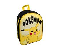 mybagstory - Mochila Pokémon - Niño Niño Niño 31x25,5x11 cm - 1 compartimento con cremallera - Bolsa de jardín - Ligero y resistente - Producto oficial Pikachu, Pokemon Negro/Amarillo, enfant