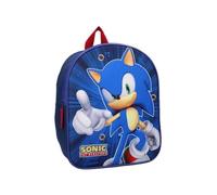 mybagstory | Mochila Sonic | Efecto 3D | Azul | 32x10x27 cm | Bolsa colección Simply Special de 32 x 10 x 27 cm. Tamaño ideal con gran compartimento con cremallera para jardín de infantes