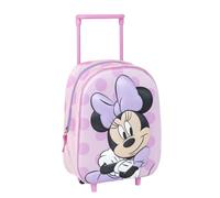 mybagstory - Mochila Trolley infantil Minnie Mouse 3D | Equipaje con ruedas Disney Oficial | Ideal para guarderías y viajes | Dimensiones 31x25x10 cm | Asa extensible y tirantes ajustables