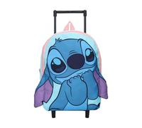 mybagstory - Mochila Trolley Stitch Disney 3D | Mochila con ruedas para niña a partir de 4 años | Colección Brave and Courageous rosa y azul | Ideal para guarderías y viajes | Dimensiones 33x25x11 cm