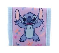 mybagstory - Monedero Stitch Spring Smiles | Pequeña bolsa con cremallera Disney para niña | Estuche de maquillaje floral azul y morado | Accesorio de almacenamiento para mochila | Idea de regalo