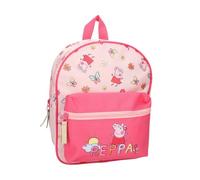 mybagstory Peppa Pig - Bolsa infantil 30x25x11 cm - Mochila materna con 1 compartimento con cremallera y bolsillo delantero - Mochila colorida para guardería, escuela, salidas
