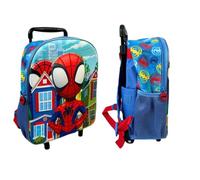 mybagstory Spidey - Bolsa con ruedas infantil 3D 36x25x14 cm - Trolley para niños con asa telescópica y ruedas - Bolsa escolar con compartimento - para niños