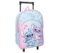 mybagstory Trolley - Stitch - Azul - Niño - Escuela - Guardería - Primaria - Mochila para niña - Talla 33 cm - Correas ajustables - Ruedas - Idea de regalo, azul, 33 cm, Clásico