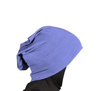 MyBatua Al-Amira Cap Viscosa Jersey Bajo Hijab Cap Head Band Tube Cap Musulmán Tamaño Libre Capó 1 pieza HB-001, Índigo claro, Talla única