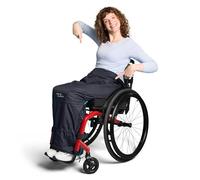 MyBlanket - Manta para silla de ruedas, resistente al viento y al agua, sin levantarse de la silla de ruedas, manual y sillas de ruedas eléctricas, 38 x 24 x 8 cm, lavable a 30 °C, color azul noche