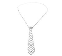 MYBOON Glitter Faux Crystal Rhinestone Corbata para el Cuello Collar de joyería de Diamantes de Lujo Collar, Corbatas de Seda, Plata