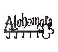 MYBOON - Soporte para Llaves de Metal para Halloween con 5 Ganchos, Adhesivo para Montaje en Pared, diseño de Hierro, Percha Negra, Gancho de Pared, Negro