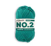 myboshi Hilo de ganchillo y tejer n.º 2 con fibra de kapok ligero 2230 esmeralda