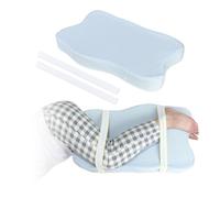 Mybow Almohada de rodilla para personas que duermen de lado con correa, almohada de cuña entre las piernas para aliviar el dolor y alineación de la columna vertebral, almohadas de apoyo para la