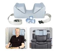 Mybow Almohada para silla de ruedas, reposacabezas para sillón reclinable y silla de ruedas de respaldo alto, posicionador de soporte de cuello, cojín de posicionamiento de cabeza y estabilizador de