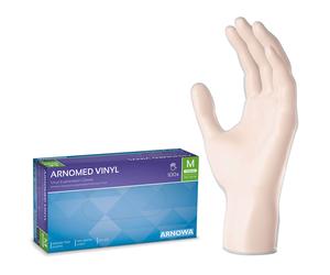 MyBrand ARNOMED Guantes desechables de vinilo PF Blanco talla M