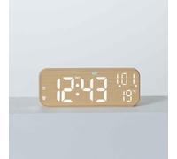 MYBSXKEOZ Large Big Numbers, 3-in-1 Digital Clocks For Living Room with Temperature, Date & Time Display,Small & Compact Alarm Clock For Bedroom, Office(A)