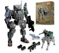 MyBuild Fuerzas Armadas Alpha Pathfinder 6020 - Mech táctico de reconocimiento con dron explorador y robot de apoyo K9 | Modelo de robot articulado | A partir de 14 años