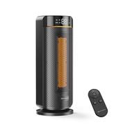 MYCARBON Calefactor Bajo Consumo 1000W/1900W con Pantalla LED TEMP Ajustable 5℃-35℃ 32dB Modo ECO Timer 12h Oscilación 70° Estufa Eléctrica con Apagado Automático y Control Remoto (Negro)