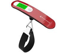 MYCARBON Escala de Equipaje Digital 110 lb / 50 kg Capacidad Peso Maletas Báscula LCD Portátil Báscula Maletas Viaje (Rojo)