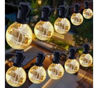 MYCARBON Guimaldas Luminosas de Exterior 11.7m con 30+3 (Bombilla de Repuesto) Guirnaldas Luces Exterior Impermeable IP44 Decoracion Interior, Jardines, Patios, Fiestas, Terraza, Navidad