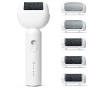 MYCARBON Lima Electrica Pies Durezas con 5 Rodillos 1,900 rpm y 2,200 rpm Ajustable Lima Pies Electrica Recargable y Autolimpiable Pedicura Profesional para Durezas Callos Agrietada