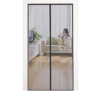 MYCARBON Mosquitera Puerta Magnetica Corredera Cortina Mosquitera Magnética para Puertas Cortina de Sala de Estar Balcón Corredera de Patio (140x240, Negro)