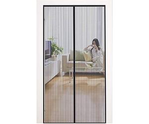 MYCARBON Mosquitera Puerta Magnetica Corredera Cortina Mosquitera Magnética para Puertas Cortina de Sala de Estar Balcón Corredera de Patio (140x240, Negro)