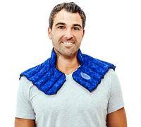 MyCare - Almohadilla térmica para microondas para cuello y hombros grandes para aliviar el dolor instantáneo, ponderada para un paquete de calor húmedo profundo para rigidez, artritis, bursitis y relajación, remedio casero natural seguro