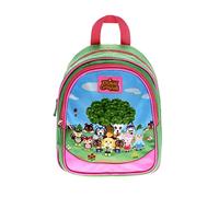 Mycartoleria.it ANIMAL CROSSING - Mini mochila para niña con tirantes acolchados y ajustables, compartimento y bolsillo frontal con cremallera - Mochila guardería, 25 x 30 x 12 cm, Verde, Talla única,