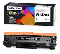 myCartridge 142X W1420X Compatible para HP 142A 142X Tóner de Repuesto para HP Laserjet M140WE M110W M140W M110WE M139WE M139W para W1420X W1420A Toner (Sin Chip,1 Negro)