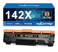 myCartridge 142X W1420X Compatible para HP 142A 142X Tóner de Repuesto para HP Laserjet M140WE M110W M140W M110WE M139WE M139W para W1420X W1420A Toner (Sin Chip,1 Negro)